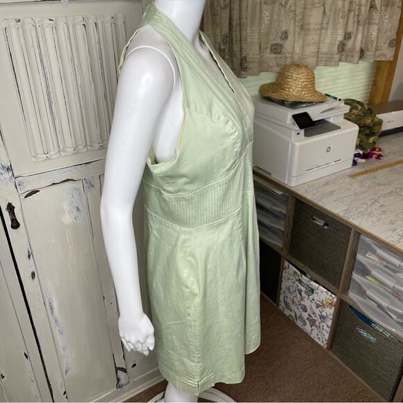 Vintage Y2K B Moss Mint Green Surplice Neckline Sleeveless Dress Size 14 - Picture 8 of 15